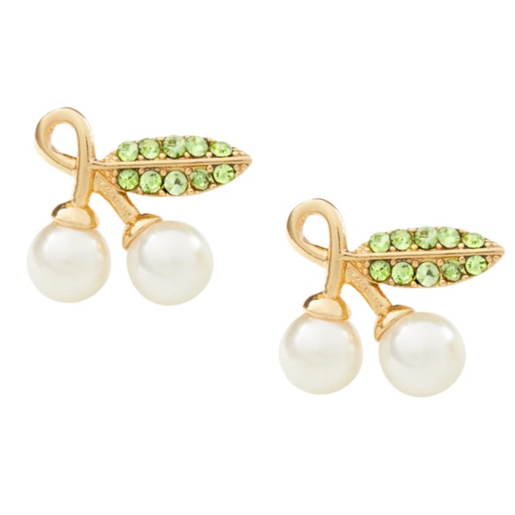 KATE SPADE • Cherries Cherie Cherry Pearl Earrings - Picture 1 of 5
